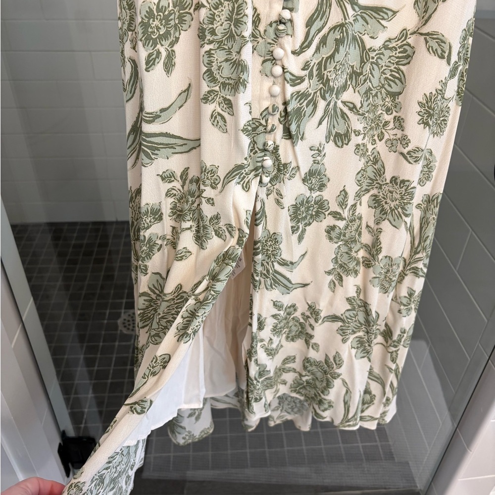 Bohme Green Floral Midi Dress - Picture 3 of 10